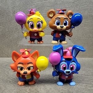 Lot of 4 Five Nights at Freddy's Mystery Mini Figures Balloon Bonnie Chica Foxy